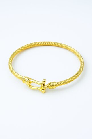 Golden Rope Bracelet with Secure Clasp