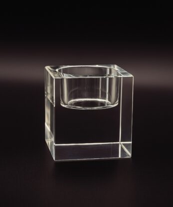 Transparent Crystal Cube Holder