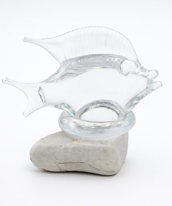 Unique Glass Fish Figurine for Home Decor