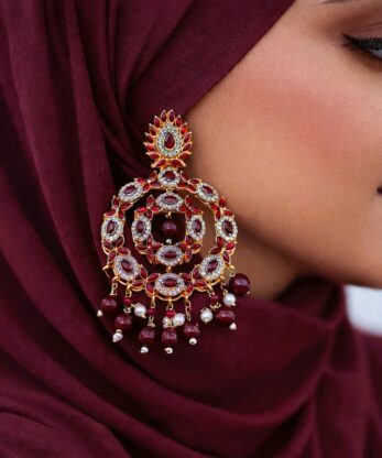Red Jumka Earrings